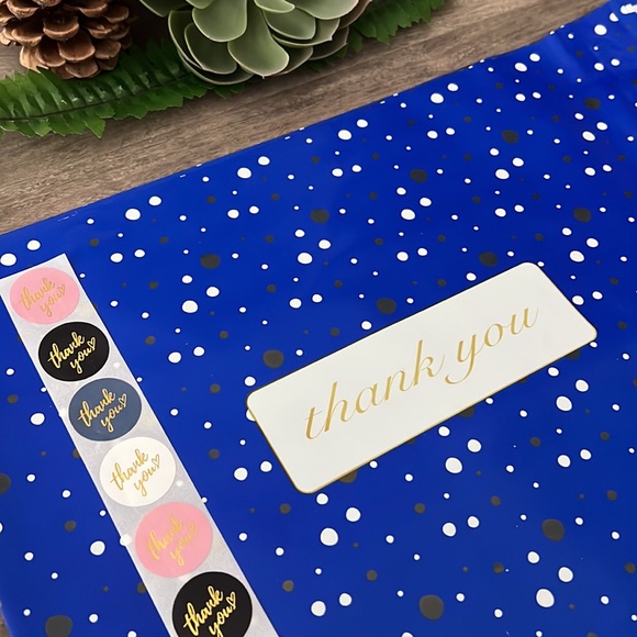 📦 3/$20 - 10 BLUE/GOLD Polymailers - 10 x 13” + 10 FREE stickers - Picture 3 of 4